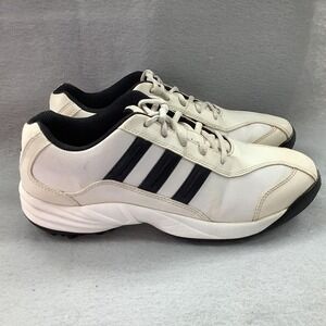 Vintage adidas Golf Shoes Mens 7 EU 40 White Black Spiked Cleats Art 104278
